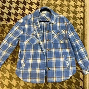 NWOT Blue Thick Flannel Jacket